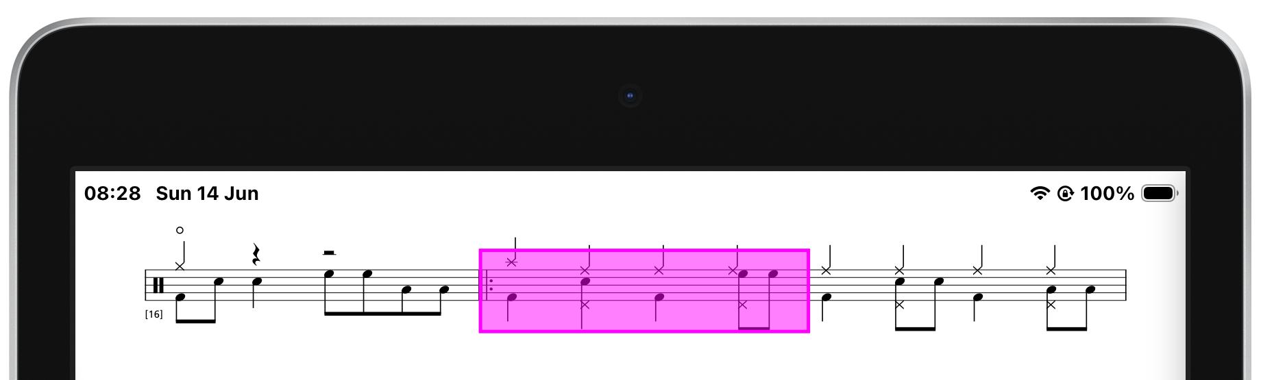 Music sheets on a stand